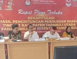 Hasil Rekapitulasi KPU Taput, Paslon JTP-Dens Raih Suara Terbanyak 