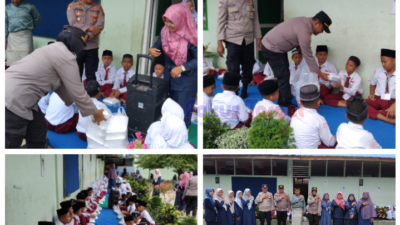 Polsek Bandar Pulau Asahan Dukung Program Makan Siang Grasti Presiden RI 