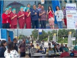 Kegiatan PRIMA (Program Istimewa Pada Pensiunan) Bank BRI Unit Muara BO Tarutung, Yaitu Cek Kesehatan Gratis Bagi Para Nasabah Pensiunan Yang Sudah Menikmati Pelayanan Pinjaman Briguna Khusus Pensiunan