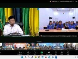 Bupati Humbahas hadiri Rapat Koordinasi (Rakor) Penyelenggaraan Pemerintah Daerah Secara Virtual 