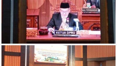 DPRD Lubuklinggau adakan Rapat Degarkan Pidato Walikota Terpilih Lubuk Linggau periode 2025-2030
