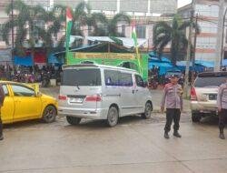 Polsek Pangkalan Kuras Laksanakan Pengamanan Pasar Ramadhan Lancang Kuning 2025
