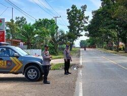 Cegah Kecelakaan, Polsek Pangkalan Lesung Intensifkan Patroli di Jalan Lintas Timur
