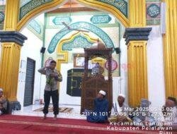 Polsek Langgam Gelar Kultum Subuh Keliling, Ajak Warga Jaga Keamanan Selama Ramadhan