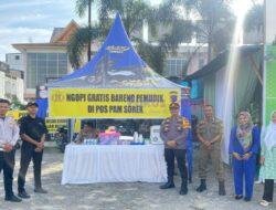 Polsek Pangkalan Kuras Sediakan Posko Ngopi Gratis untuk Pemudik 