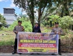 Polsek Teluk Meranti Sosialisasikan Maklumat Kapolda Riau dan Himbauan Cegah Karhutla
