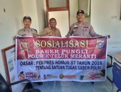 Polsek Teluk Meranti Laksanakan Patroli dan Sosialisasi Saber Pungli di Jalan Rambutan