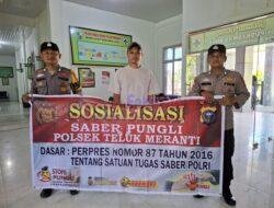 Polsek Teluk Meranti Gelar Patroli dan Sosialisasi Saber Pungli di Pasar Teluk Binjai