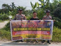 Cegah Karhutla, Polsek Teluk Meranti Sebar Maklumat Kapolda dan Gelar Binluh di Perkebunan Warga