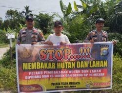 Polsek Teluk Meranti Sosialisasikan Maklumat Kapolda Riau untuk Cegah Karhutla