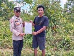 Polisi Langgam Laksanakan Patroli dan Sosialisasi Larangan Bakar Lahan di Desa Sotol
