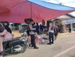 Patroli Pagi Polsek Ukui Jaga Kamtibmas dan Stabilitas Harga di Pasar Baru