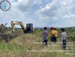 Polsek Pangkalan Kuras Tinjau Lahan Jagung 14 Hektare Dukung Ketahanan Pangan