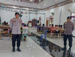 Ciptakan Rasa Aman, Polsek Pangkalan Lesung Lakukan Pengamanan di Gereja