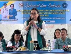 Ketua TP PKK Taput Monitoring Desa Percontohan di Dua Kecamatan