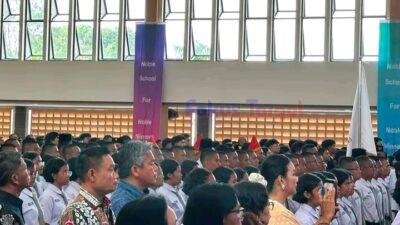 Fokus terhadap Peningkatan Kualitas SDM, Bupati Humbang Hasundutan hadiri Pengukuhan Siswa Baru SMA Unggul Del Angkatan XV
